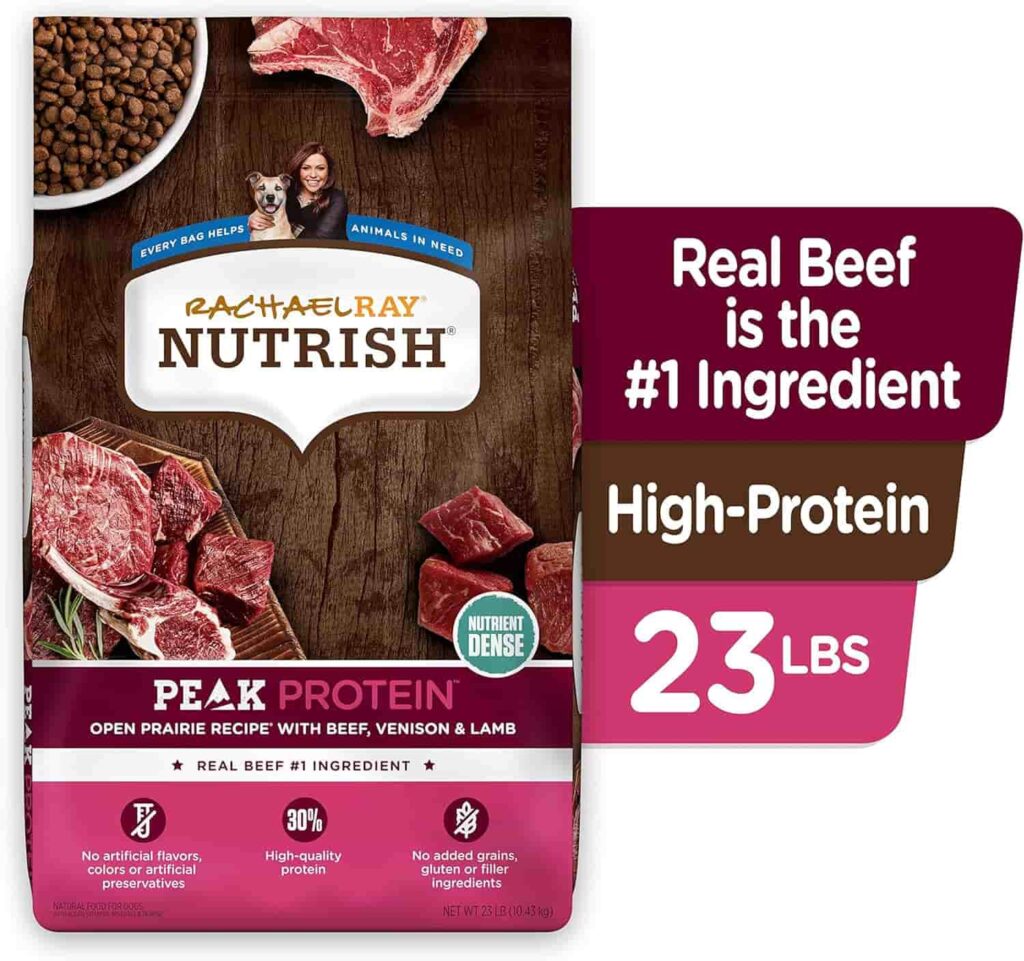 Rachael Ray Nutrish Venison Lamb Beef 23 Lb dog food, real meat is the main ingredient. Rachael Ray Nutrish Venison Lamb Beef 23 Lb dog food, real meat is the main ingredient.