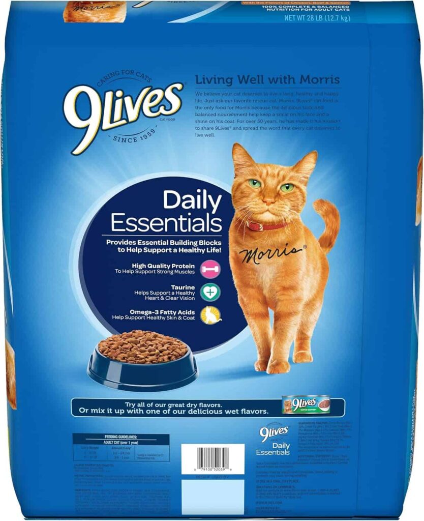 9Lives Daily Essentials cat food 28 Lbs Packaging 9Lives Daily Essentials cat food 28 Lbs Packaging