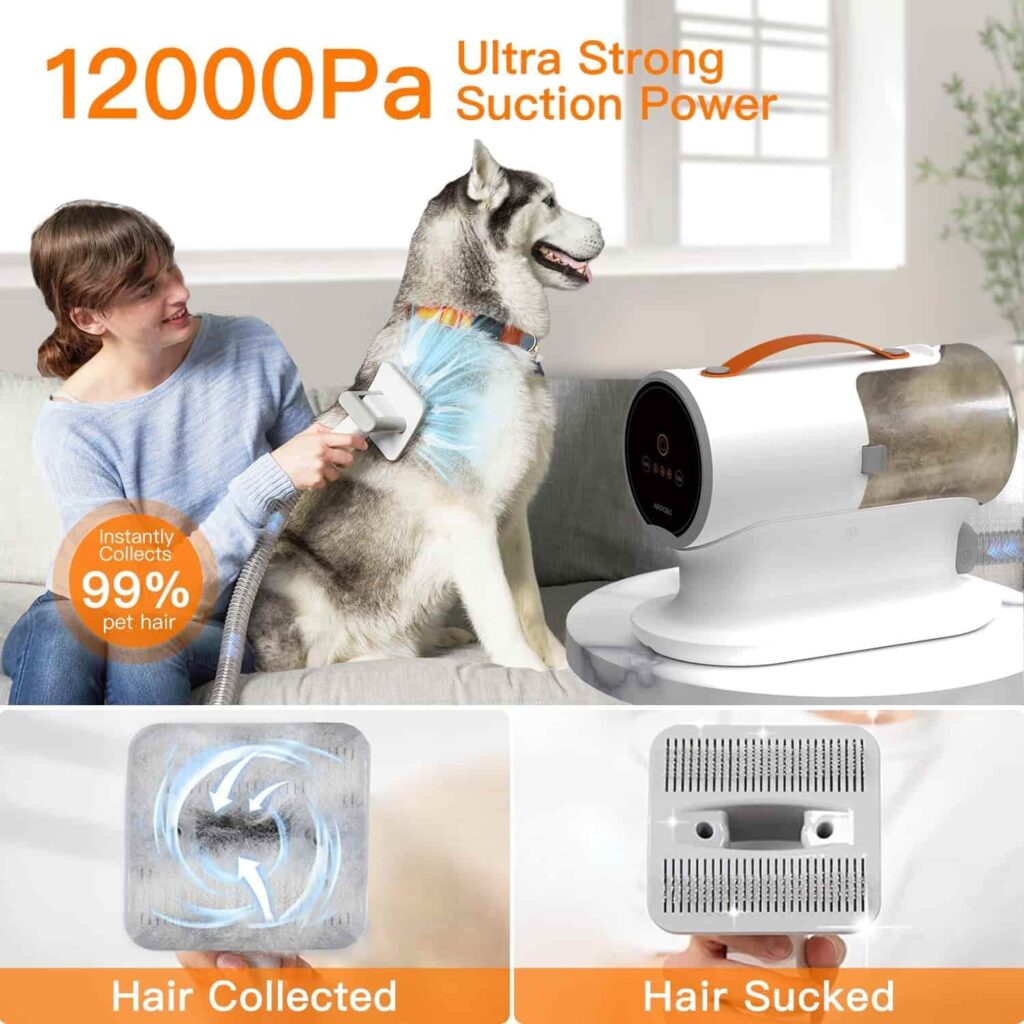 Airrobo Pg100 Pet Grooming Vacuum strong suction power Airrobo Pg100 Pet Grooming Vacuum strong suction power