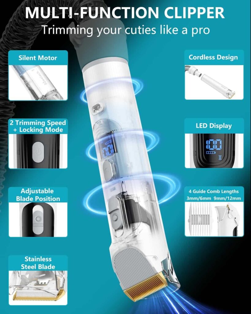 Bawetech Grooming 5-in-1 Dog Grooming Vacuum Trimming Bawetech Grooming 5-in-1 Dog Grooming Vacuum Trimming
