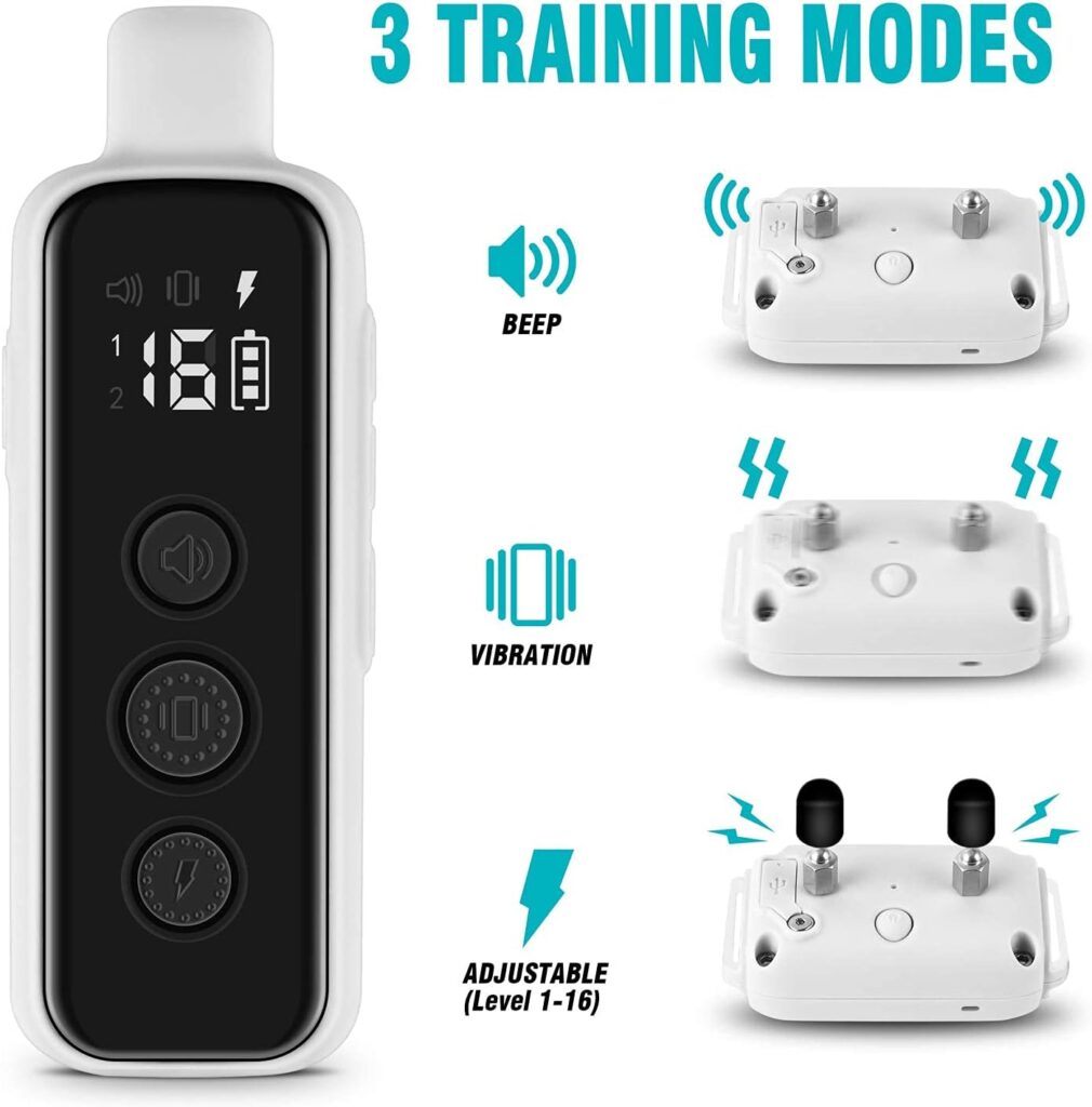 Bousnic Dog Shock Collar 8-120 Lbs training modes
