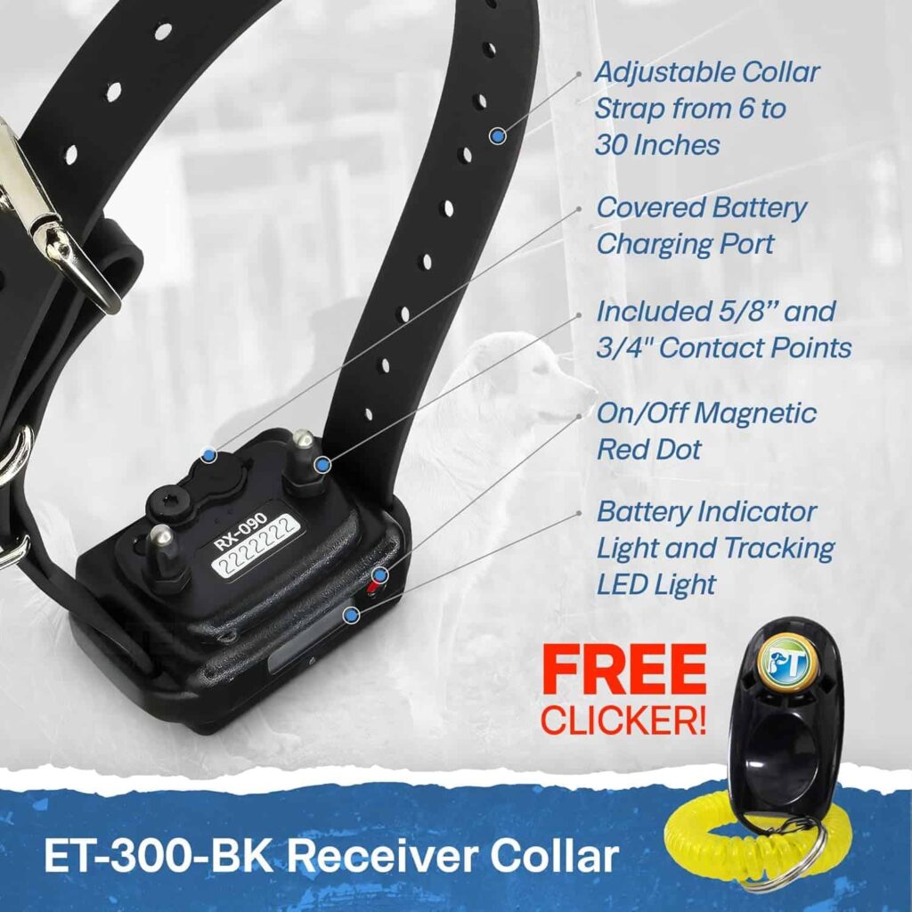 Educator ET-300 Black Dog Training Collar Collar Design Educator ET-300 Black Dog Training Collar Collar Design