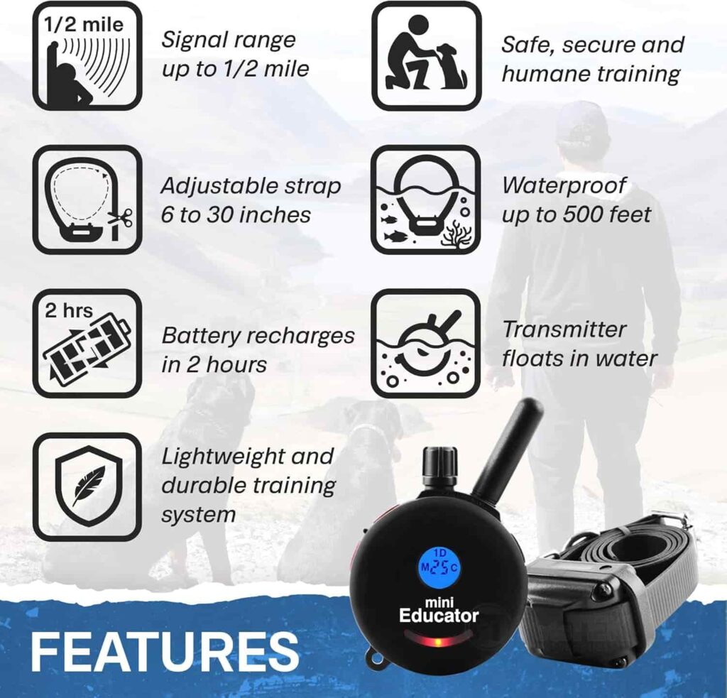 Educator ET-300 Black Dog Training Collar Remote Control Functions Educator ET-300 Black Dog Training Collar Remote Control Functions