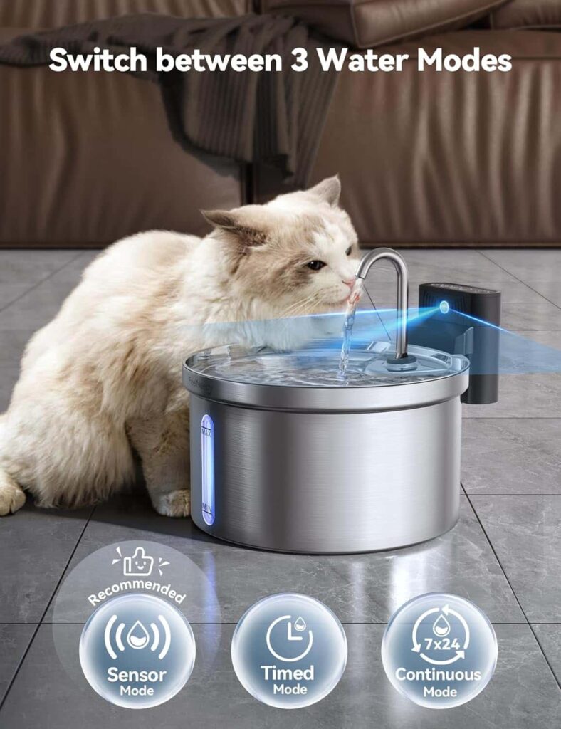FEELNEEDY Water Fountain Key Features is 3 different modes FEELNEEDY Water Fountain Key Features is 3 different modes