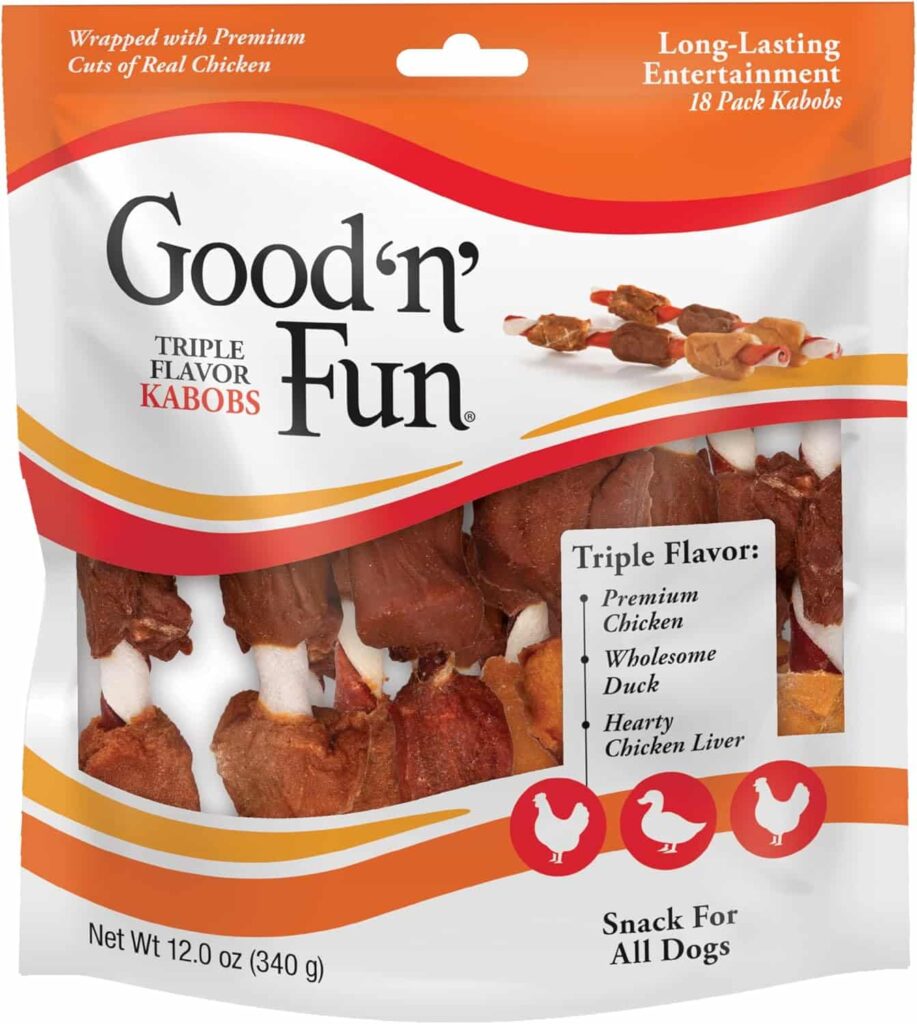 Good 'N' Fun Triple Flavor Kabobs Irresistible Treats for Dogs Good 'N' Fun Triple Flavor Kabobs Irresistible Treats for Dogs