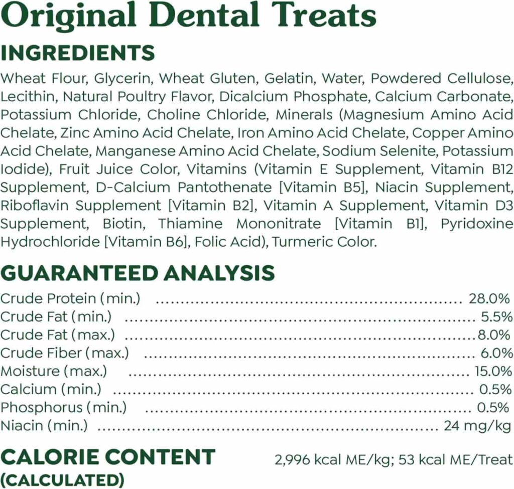 Greenies Original Petite Dog Dental Treats Ingredients Greenies Original Petite Dog Dental Treats Ingredients