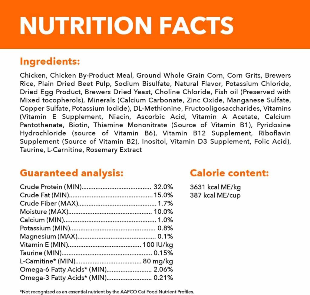 IAMS urinary cat food Ingredients used IAMS urinary cat food Ingredients used