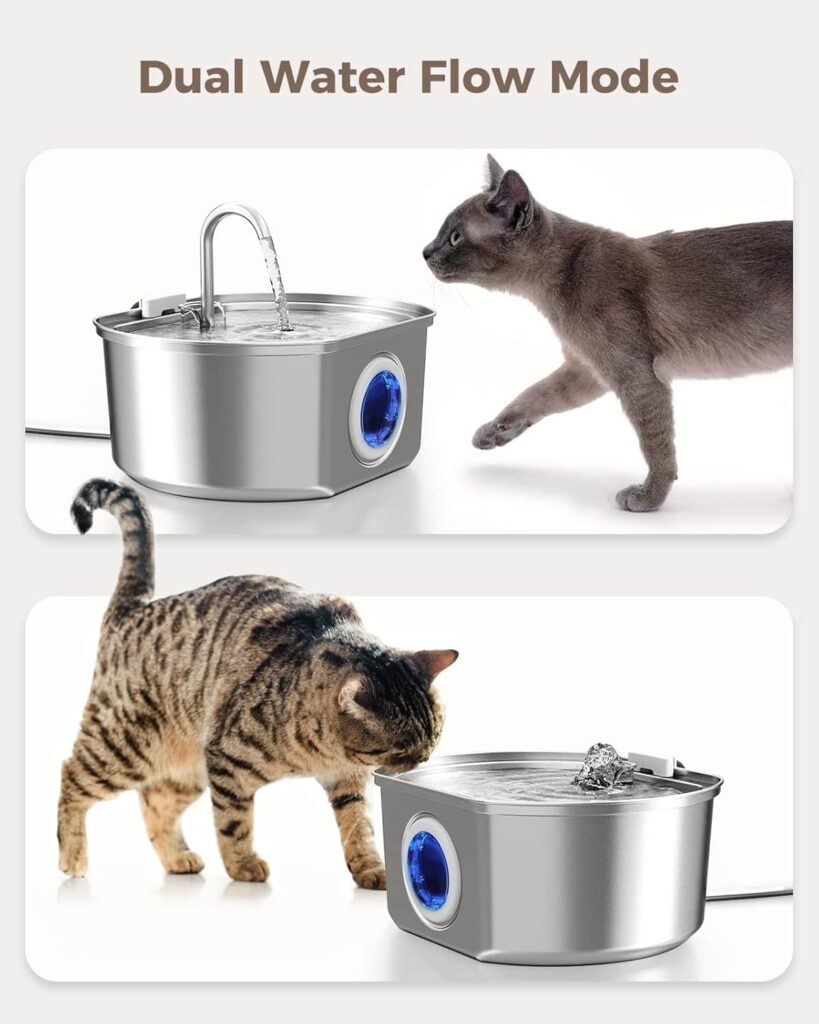 Neareal Cat Water Fountain Dual Water Flow Settings Neareal Cat Water Fountain Dual Water Flow Settings