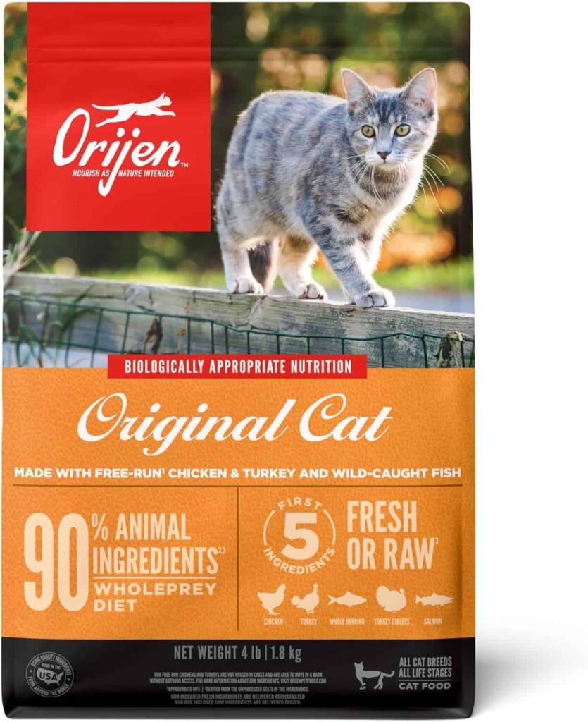 Orijen Original Grain-Free Dry Cat Food 4lb Best Feline Feast! Orijen Original Grain-Free Dry Cat Food 4lb Best Feline Feast!