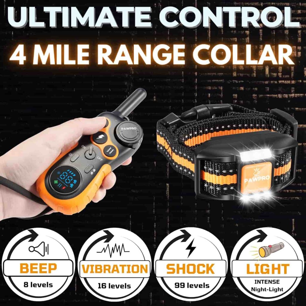 PAWPRO dog training collar easy control with remote