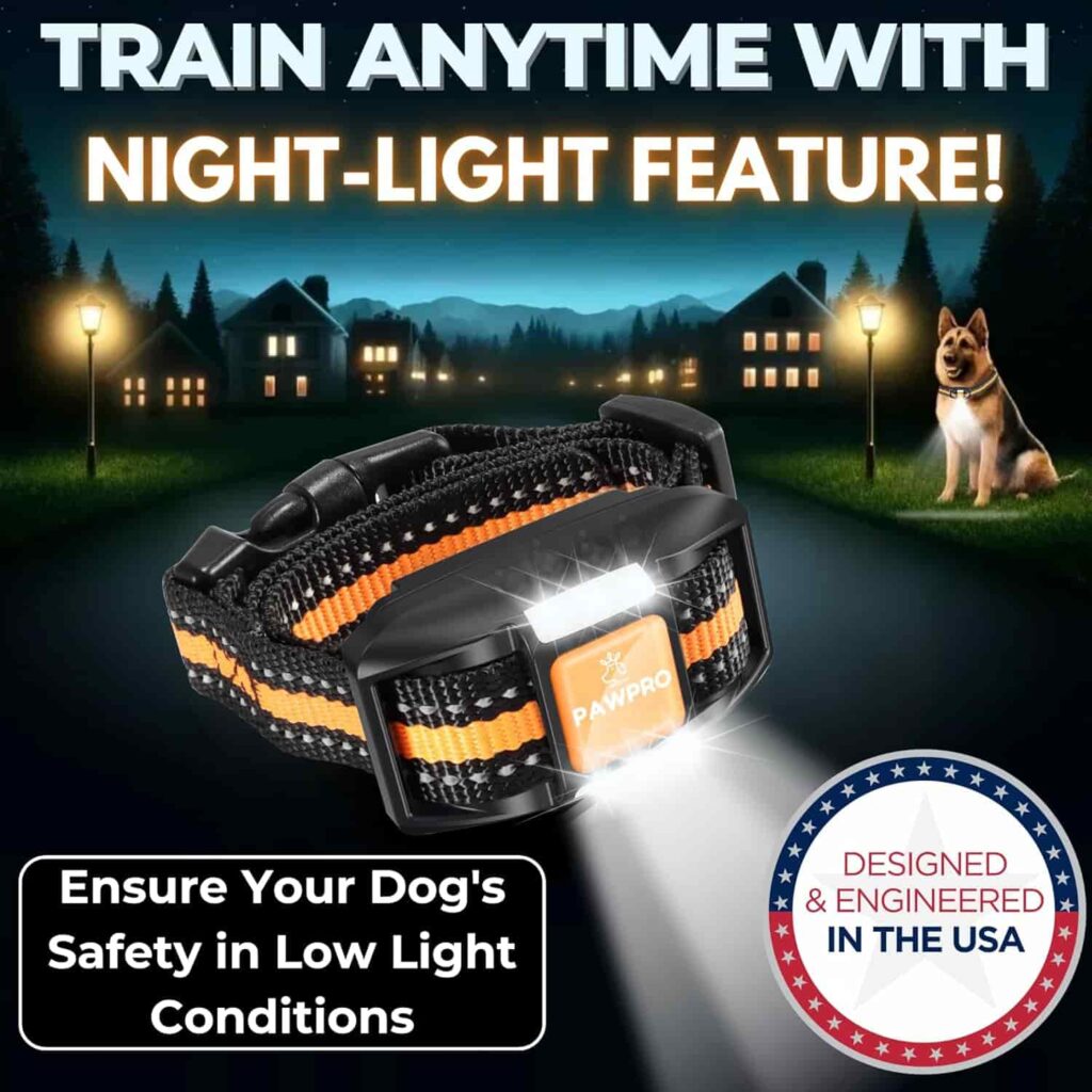 PAWPRO dog training collar lighting Features PAWPRO dog training collar lighting Features