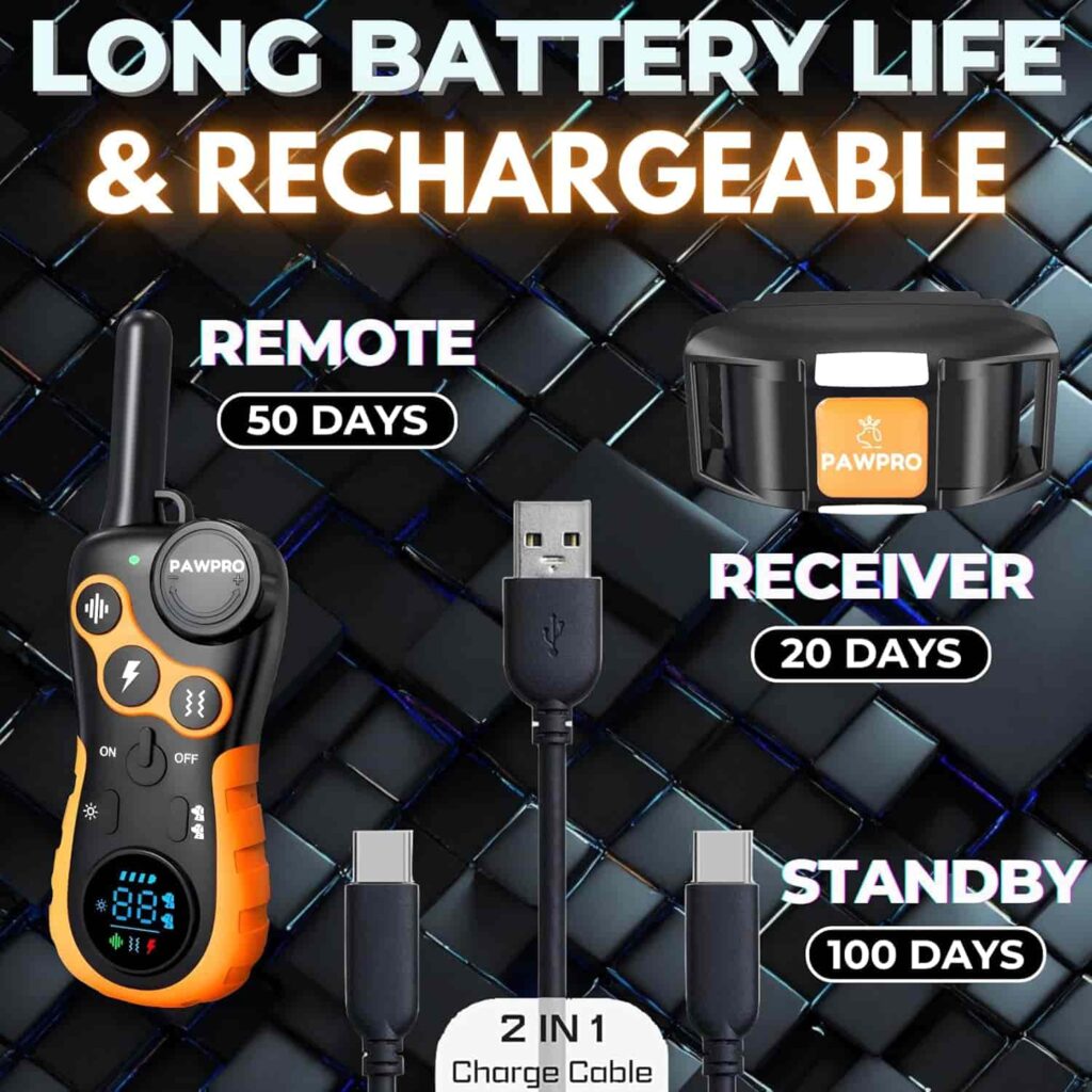 PAWPRO dog training collar long Battery Life and easy recharge PAWPRO dog training collar long Battery Life and easy recharge