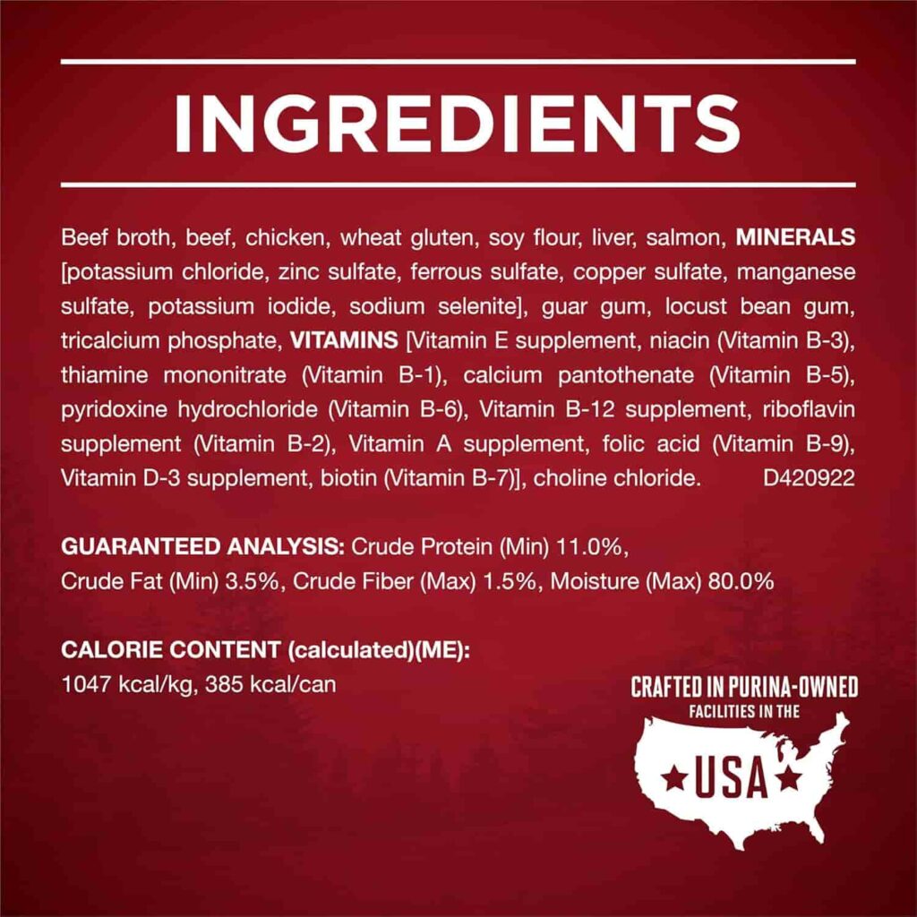 Purina One High Protein Wet Dog Food 12 Pack Ingredient used Purina One High Protein Wet Dog Food 12 Pack Ingredient used