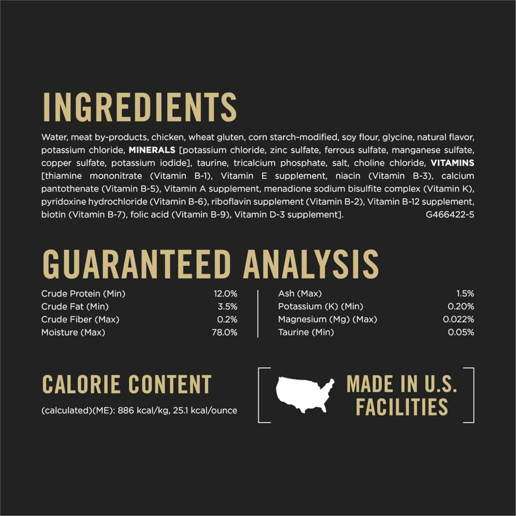 Purina Pro Plan Urinary Tract Canned Cat Food quality ingredients include