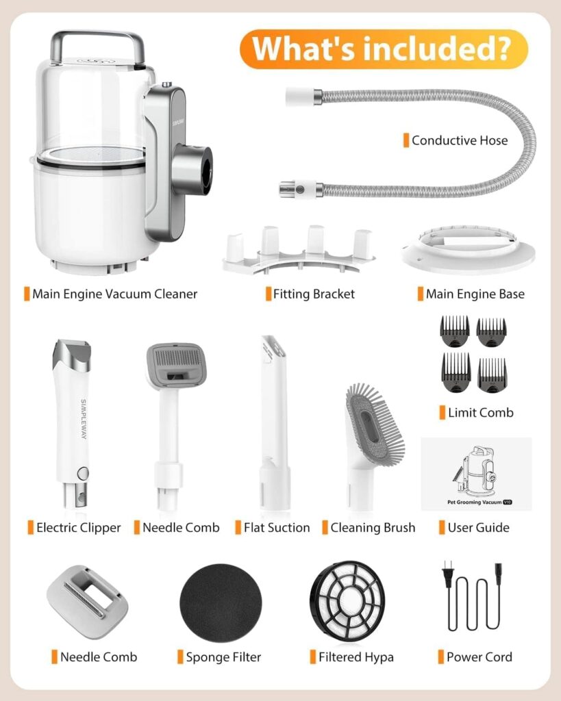 Simple way pet grooming vacuum 6 in 1 included Simple way pet grooming vacuum 6 in 1 included