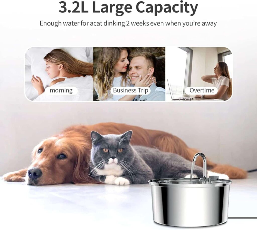 Tomxcute Cat Water Fountain, 3.2 l large capacity Tomxcute Cat Water Fountain, 3.2 l large capacity