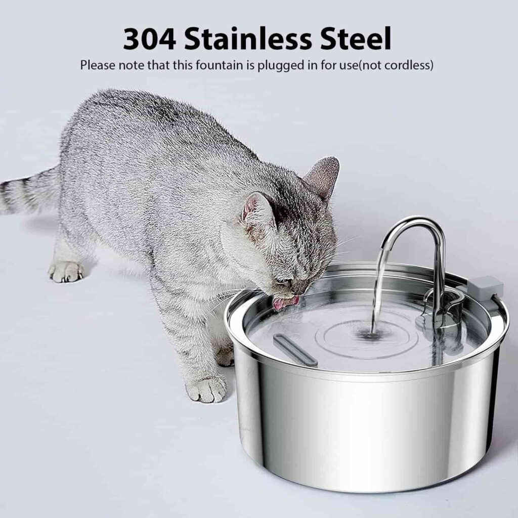 Tomxcute Cat Water Fountain, used 304 stainless steel Tomxcute Cat Water Fountain, used 304 stainless steel