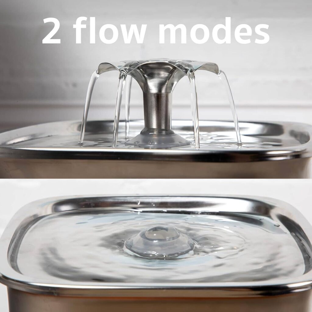 Veken 95Oz2.8L Pet Fountain 2- flow modes Veken 95Oz2.8L Pet Fountain 2- flow modes