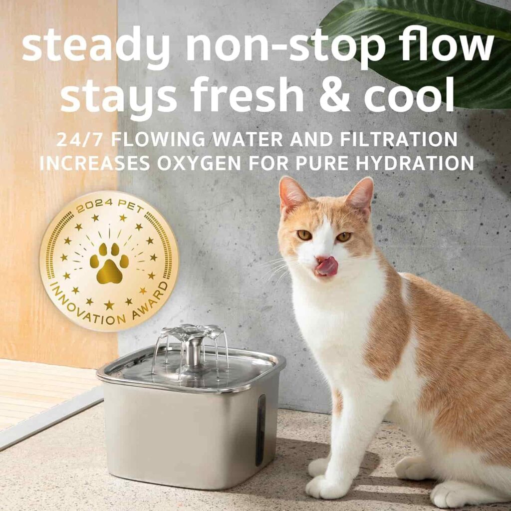 Veken 95Oz2.8L Pet Fountain non stop flow Veken 95Oz2.8L Pet Fountain non stop flow