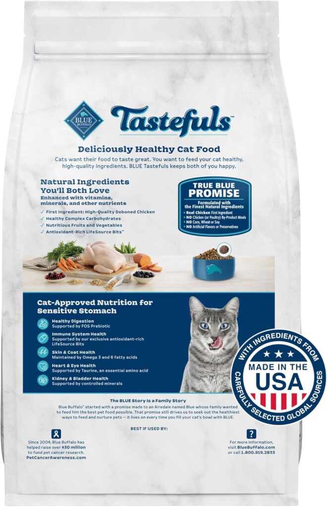 Blue Buffalo Tastefuls Sensitive Stomach Cat Food Gentle Relief for Sensitive Cats Blue Buffalo Tastefuls Sensitive Stomach Cat Food Gentle Relief for Sensitive Cats